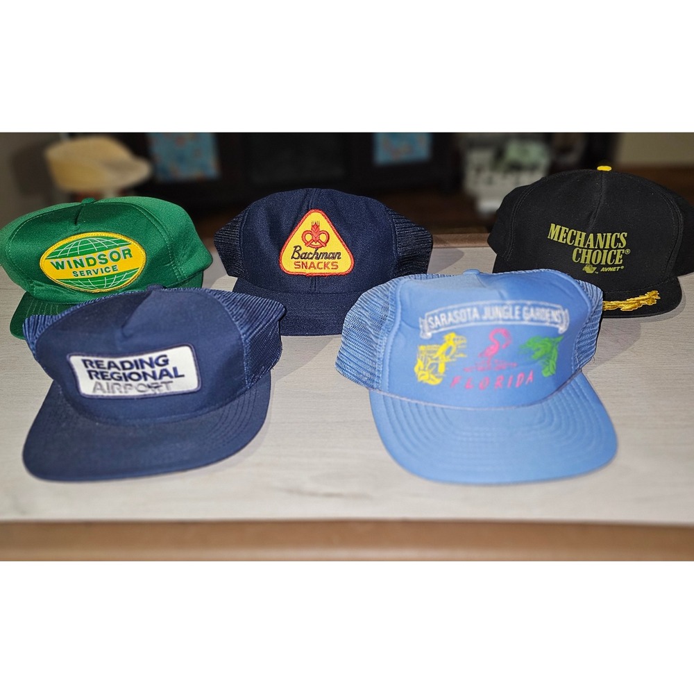 Vintage Mens Snapback‎ Trucker Baseball Cap Hat Lot